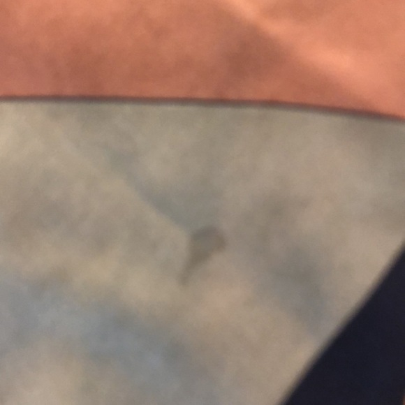 Guy Laroche Paris geometric design scarf.  Orange, rust, brown, black, green. - Picture 6 of 7